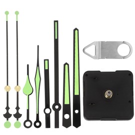 OSALADI Quartz Clock Mechanism Kit Clock Numerals Set Movement Mechanism with 6 Different Pairs of Hands Glow in The Dark for DIY Clock Repairment