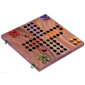 Ludo Large Wooden Dice Game – Party Game – Family Game With Folding Board
