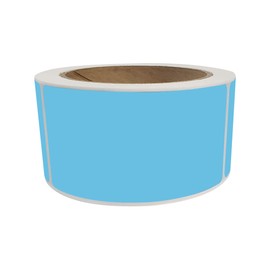 Royal Green Color Code Labels (100mm x 51mm) Name Stickers 4X2 on a Roll in Light Blue - 250 Pack