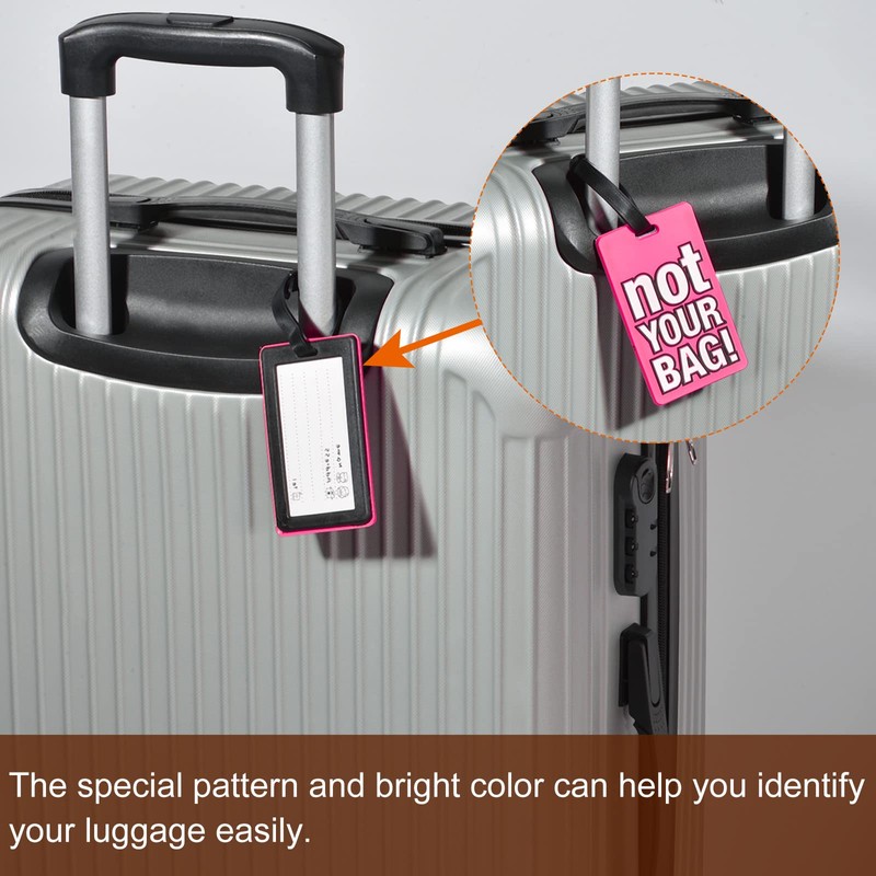 MECCANIXITY Luggage Tag, PVC Identifier Card Holder Label, Not Your