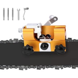 Chainsaw Chain Sharpening Jig, Tooth Sharpener Kit, Timberline Sharpening Set, Chainsaw, Aluminium Alloy Hand Cranks, Saw Chains, Sharpener for All Types of Chainsaws Electric