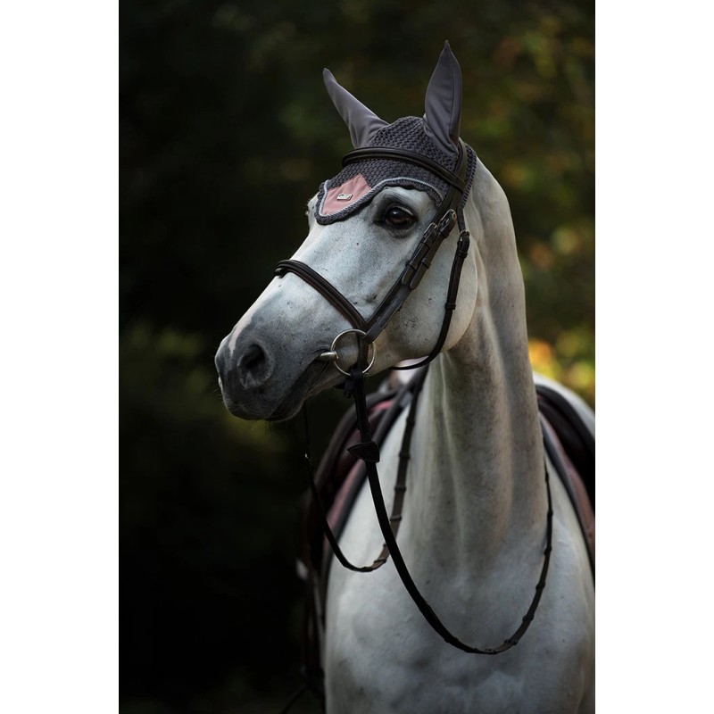 Equestrian Stockholm Ear Net Dusty Pink - Pony