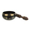Antiqued Brass Tibetan Meditation Singing Bowl With Wooden Mallet 4
