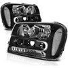 AUTOSAVER88 Headlight Assembly Compatible with 2002-2009 Trailblazer Replacement Black Housing Headlamp(Except Compatible with 2006-2009 LT models Pair)