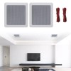 Herdio 5.25Inch Bluetooth Ceiling Speakers+Wall Mount Control Amplifier Receiver