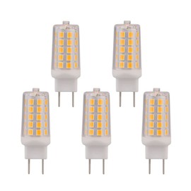 KAPATA 4W G8 LED Bulb Dimmable Soft White 2700K Equivalent to G8 Halogen Light Bulbs 35W, G8 Base 2Pin T4 JCD Type for Under Counter, Under-Cabinet Light & Puck Light, 5-Pack