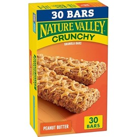Nature Valley Crunchy Granola Bars, Peanut Butter, 30 Ct, 22.35 oz (15 Pouches)