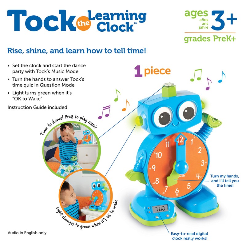 Learning Resources Tock The Learning Clock - 1 Piece, Ages