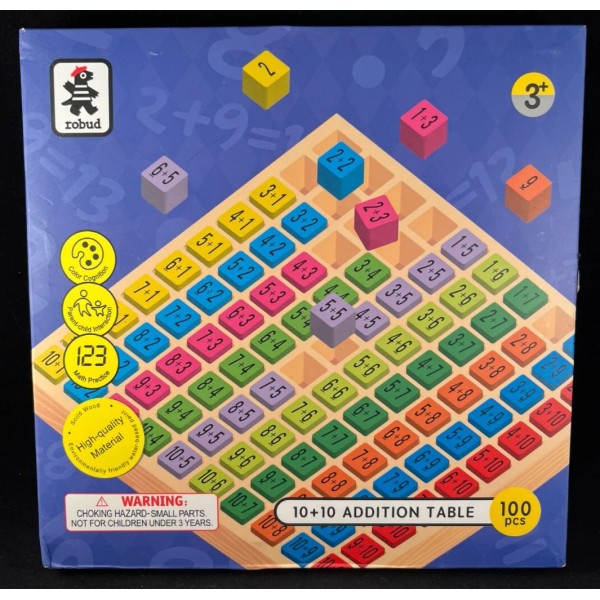 Robud - 10 + 10 Addition Table - 100 Pieces