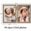 ORIVAN 3.5x5 Double Picture Frames Hinged Folding Photo Frames Vertical