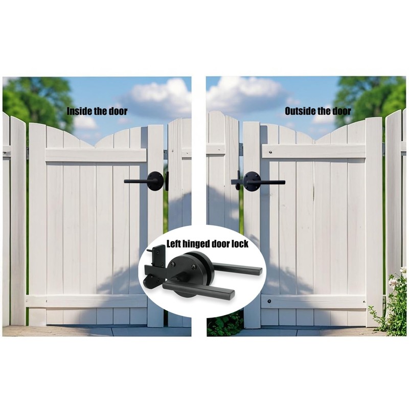 Double Sided Gate Latch for Wooden Fence Heavy Duty Swinging