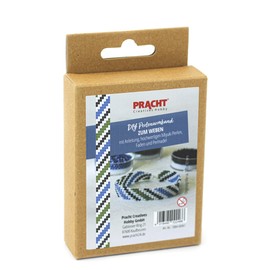 Pracht Creatives Hobby 5884-00061 - DIY Craft Kit for Making a Bead Bracelet with Blue, Green and White Miyuki Beads, Total Size Approx. 17 x 1.2 cm