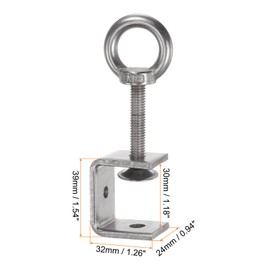 HARFINGTON 2Pcs Stainless Steel C Clamp 30mm Wide Jaw Opening Wood Clamps for Woodworking Welding Building Household Mounting