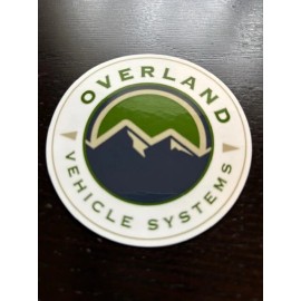 OVERLAND VEHICLE SYSTEM STICKER 3" TENT ROOF GREEN WHT offroad outland camping