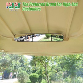 10L0L Panoramic Convex Golf Cart Mirror for EZGO, Club Car, Yamaha, Golf Cart Rear View Mirror (Double Bracket)