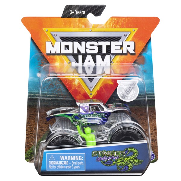 MJ Monster Jam 1:64 Scale Stinger Unleashed with 1 Figure