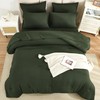 Litanika Dark Olive Green Queen Size Comforter Set - 7
