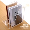 HeZone Magazine Holder, Clear Acrylic Desk Organizers, File Organizer for
