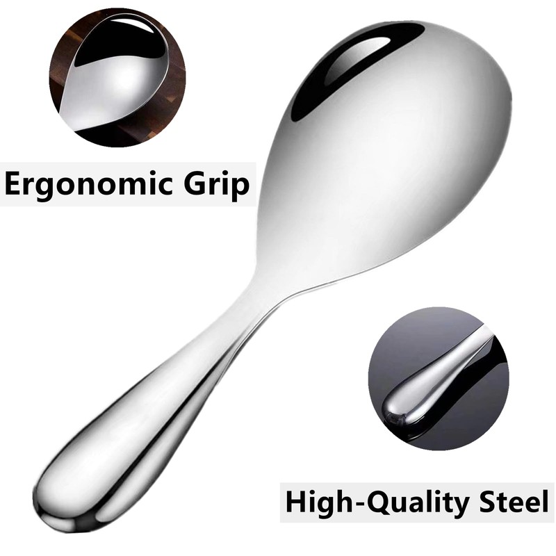 Rice Spoon Thickened Stainless Steel Non-Stick Rice Paddle Rice Scooper,