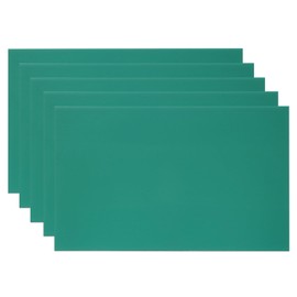 PATIKIL 6x10 Inch Anodized Aluminum Sheet Metal, 5Pcs Laser Plates Engraving Blanks 0.5MM Thin Rectangle for Crafting DIY House Laser Engraving, Green