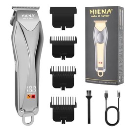 Electric Professional Hair Trimmer for Men, USB Rechargeable T-Shaped Blade Beard Trimmer, Barber Clipper with LCD Display, Perfect Gifts for Men