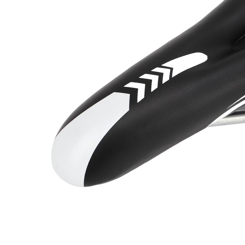 Silicone Bike Saddle Breathable Shock Absorption Black White Mountain Bike