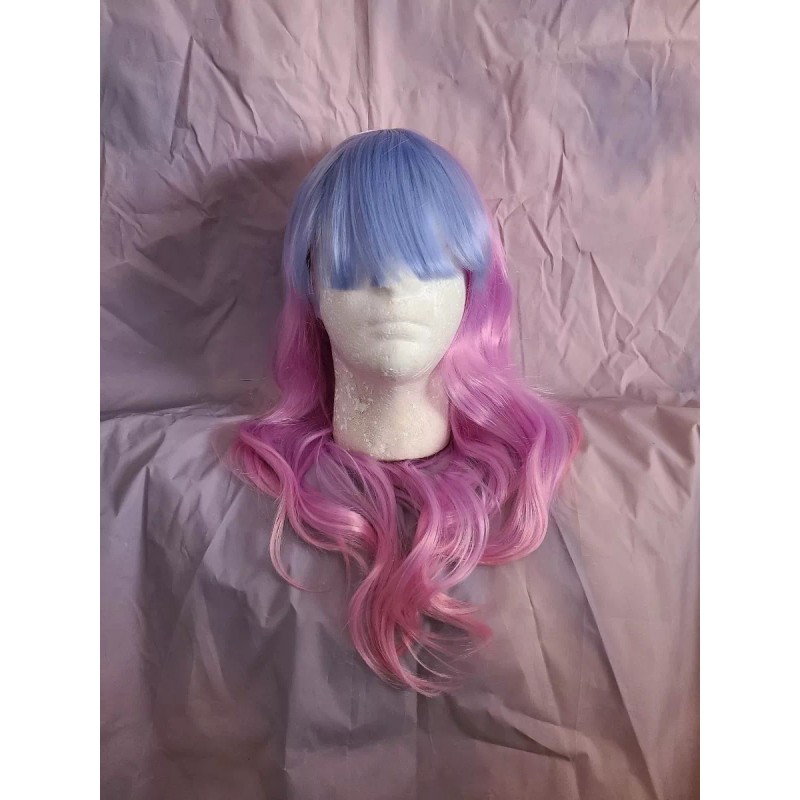 China Peluca Morado Rosa Claro Pastel 70cm Cosplay Anime Disfraz
