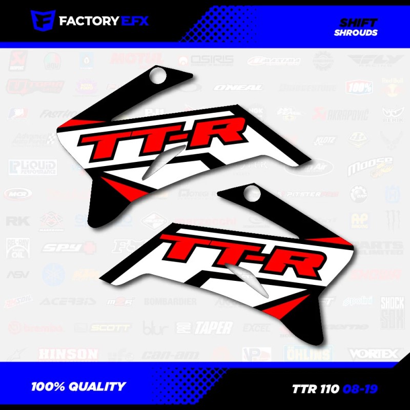 Factory EFX Black & Red Shift Racing Graphics Kit fits