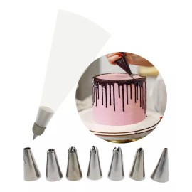 XOF Manga Pastelera Silicon Reutilizable 7 Duyas Cople Ajustable