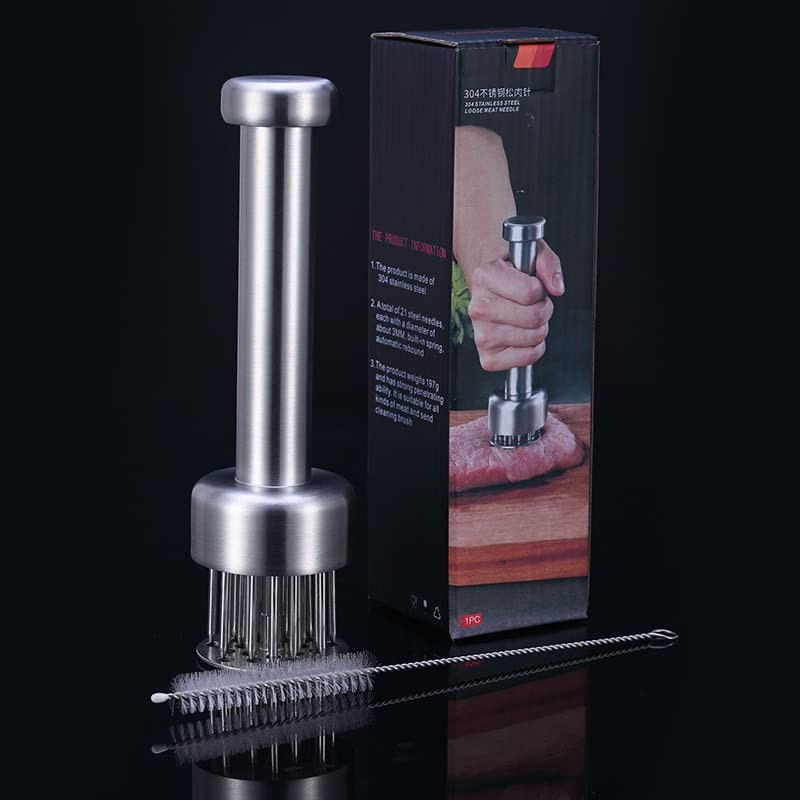Wilsonzin Stainless Steel Meat Tenderiser with Sharp Needle, Steaker, Meat