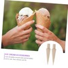 SHOWERORO Ice Cream Mold Set 2pcs Cone Shape Wooden Pizzelle