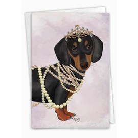NobleWorks Birthday Greeting Card with 5 x 7 Inch Envelope (1 Card) Crowned Creatures C2825CBDG