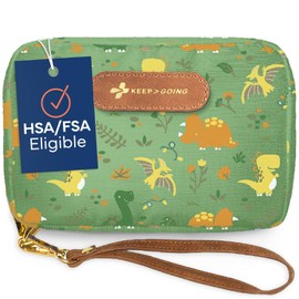 KeepGoing Travel First Aid Kit for Kids – 130 Pc. Small First Aid Kit for Car, Home, Purse, Diaper Bag & Backpack with Latex-Free Bandages - Mini First Aid Kit Travel Size TSA-Approved