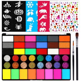 Alaoo Body Painting, 42 Colori Truccabimbi Kit, Solubile in Acqua