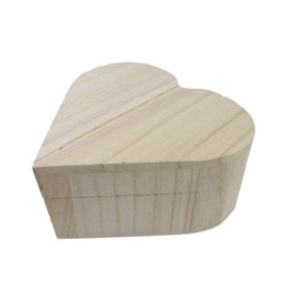 Pracht Creatives Hobby 7678-13541 Wooden Heart Box with Hinges and Lid for Opening Approx. 13 x 13 x 6 cm as a Gift Jewellery Box for Storage and Decoration