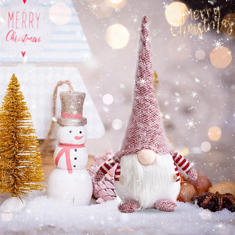 Gnome Christmas Plush Ornaments Set,Christmas Tree Hanging Gnomes Ornaments Santa