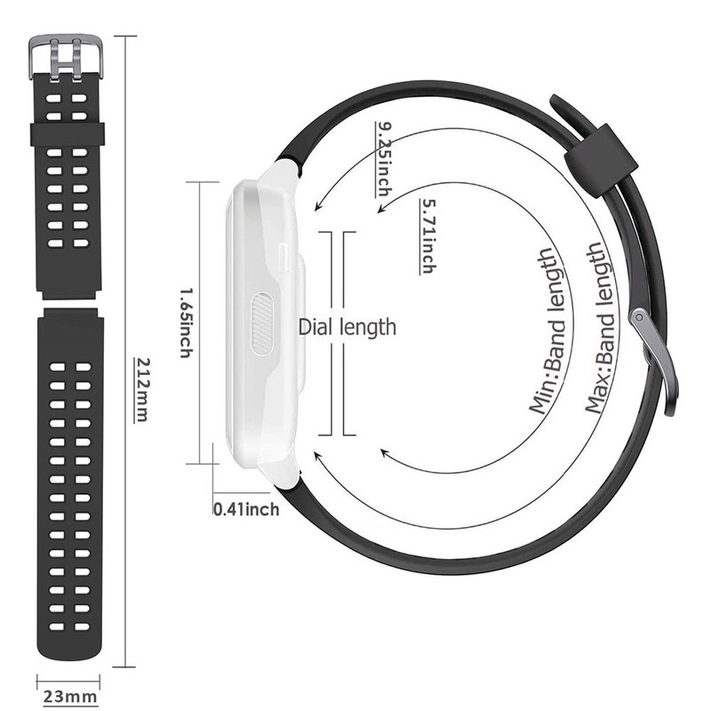 Silicone Replacement Straps Bands Soft Adjustable Wristband Compatible for ID205