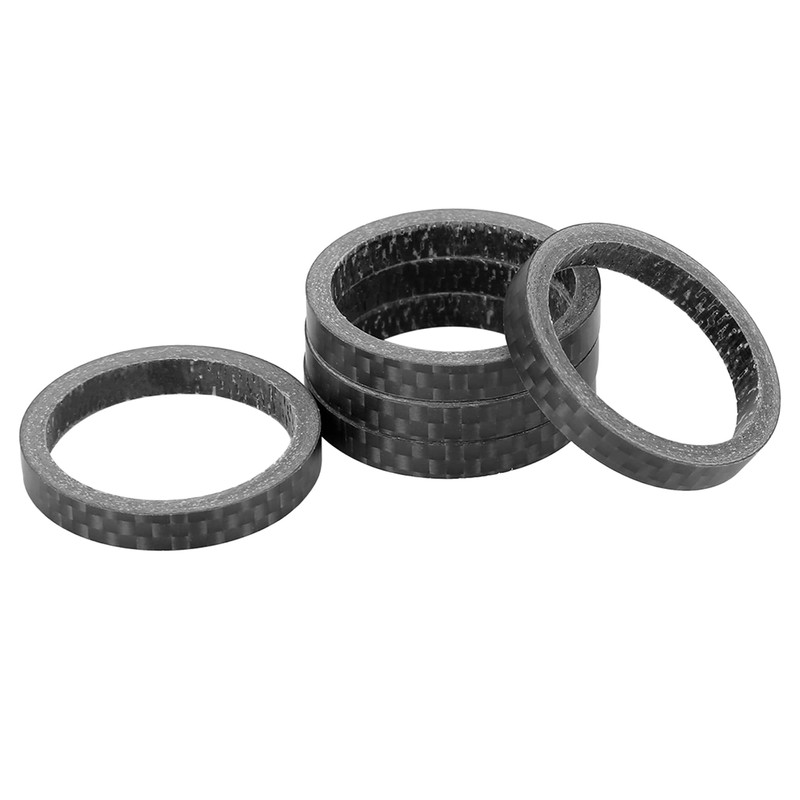 X AUTOHAUX 5pcs Headset Spacer Matte Black Fit 1 1/8