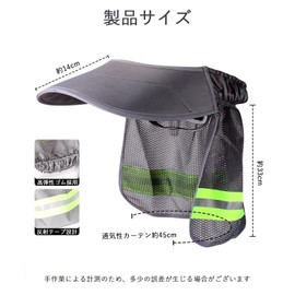 Vitalux Helmet Sun Shade, Foldable, Mesh Visor, UV Protection, Breathable, Lightweight, For Construction Sites, Farm Work, Outdoor Work, Safety Helmet Attachment, Neck Guard Included, Heat Protection