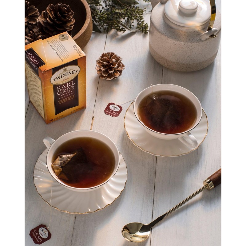 Twinings Earl Grey Individually Wrapped Black Tea Bags, 50 Count