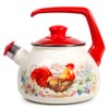 Whistling Tea Kettle Stovetop Rooster Enamelware Kettle 2.7-qt. (2.5 L)