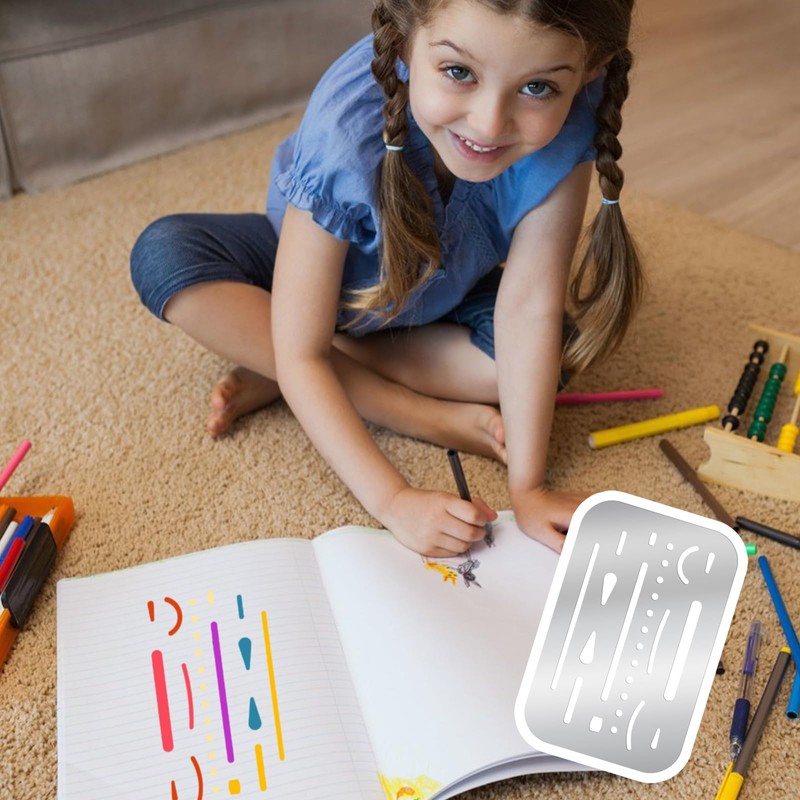 DOPENSPI 6PCS 2 Styles Stainless Steel Erasing Shields, Eraser Shield