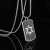 Star of David Pendant Shield Hexagram Titanium Neckalce,Six Pointed Star