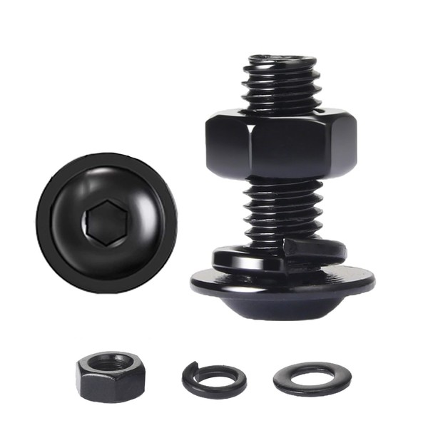 HAISHANG 10 pcs M8 x 16mm Flanged Button Head Socket