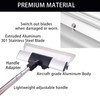 BHTOP Drywall Tools Skimming Blade with Extension Handle - 12",