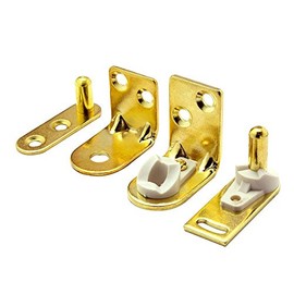 Rockler Cafe Door Hinges, Classic Style, Steel Material, Polished Brass Finish