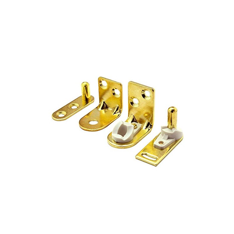 Rockler Cafe Door Hinges, Classic Style, Steel Material, Polished Brass