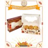 qiqee Thanksgiving Cookie Box with Window 9x6x2.5 inch 50Pcs Pastry