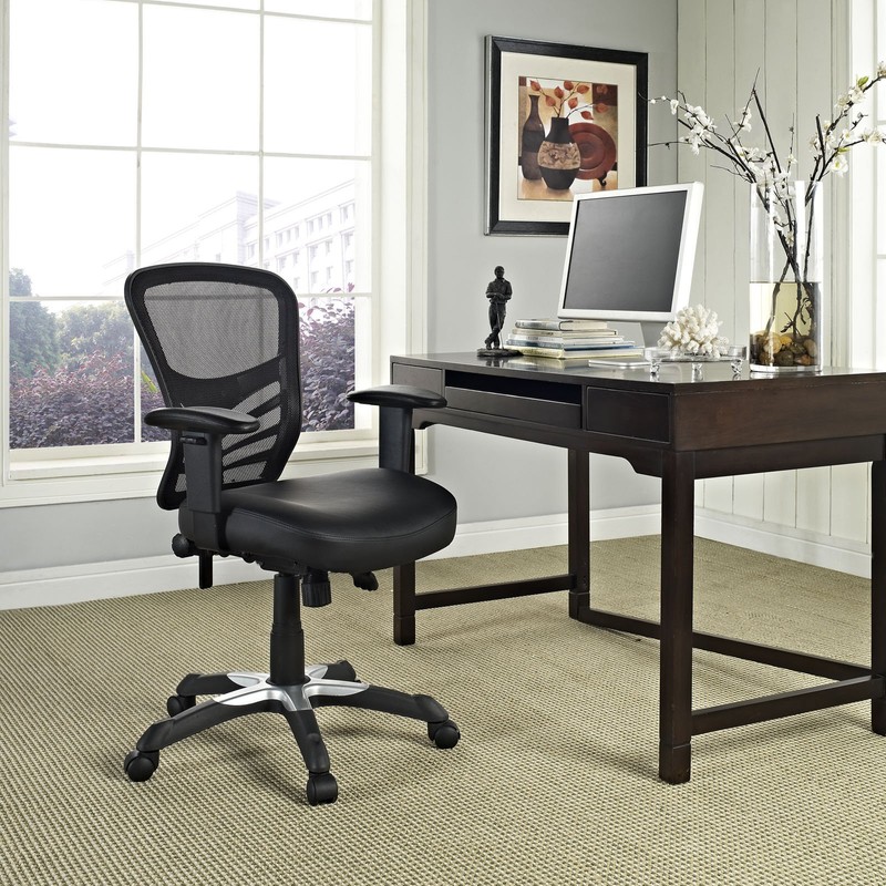 Modway Articulate Mesh Office Chair with Fully Adjustable Vegan Leather