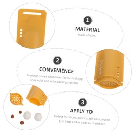 Mobestech 3pcs Household Sneakers Deodorizer Box Odor Removing Tool for Shoes Scent Compact Design for Gym Bags Lockers and Closets